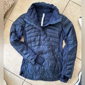 Lululemon Lightweight Down Pullover Running Jacket 1/4 zip (Size 6)
